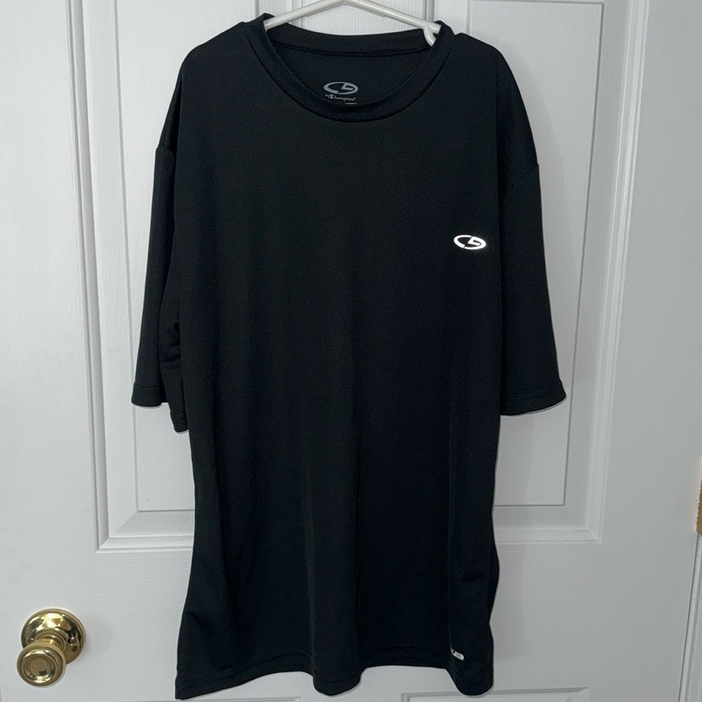 Champion Men's Tee T-shirt Black Duo Dry Training Size Small